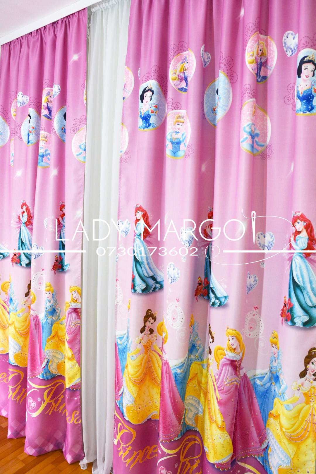 Draperie copii model printese roz - imagine 3