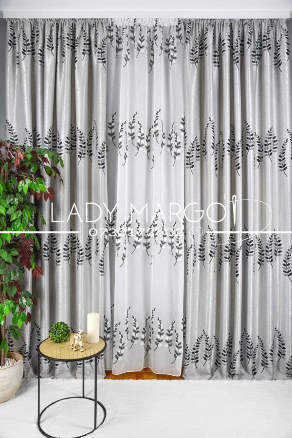 set perdea si draperie dormitor living crengute